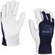 Kecskebőr, erősített védőkesztyű x-pilot sötétkék-fehér 10