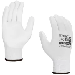 PU bevonatos védőkesztyű x-PUNO fehér 6