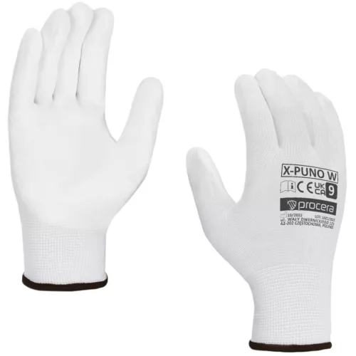 PU bevonatos védőkesztyű x-PUNO fehér 6