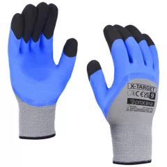  X-target latex bevonatos védőkesztyű, méret 9