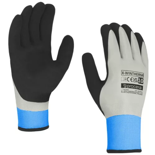 X-WINTHERM akril bélelt, dupla latex bevonatú kesztyű 10