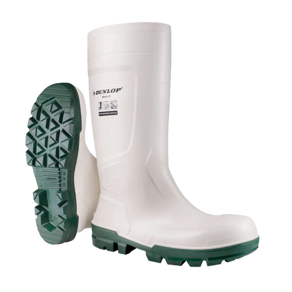 DUNLOP WORKIT SAFETY S4 FEHÉR PVC CSIZMA_38