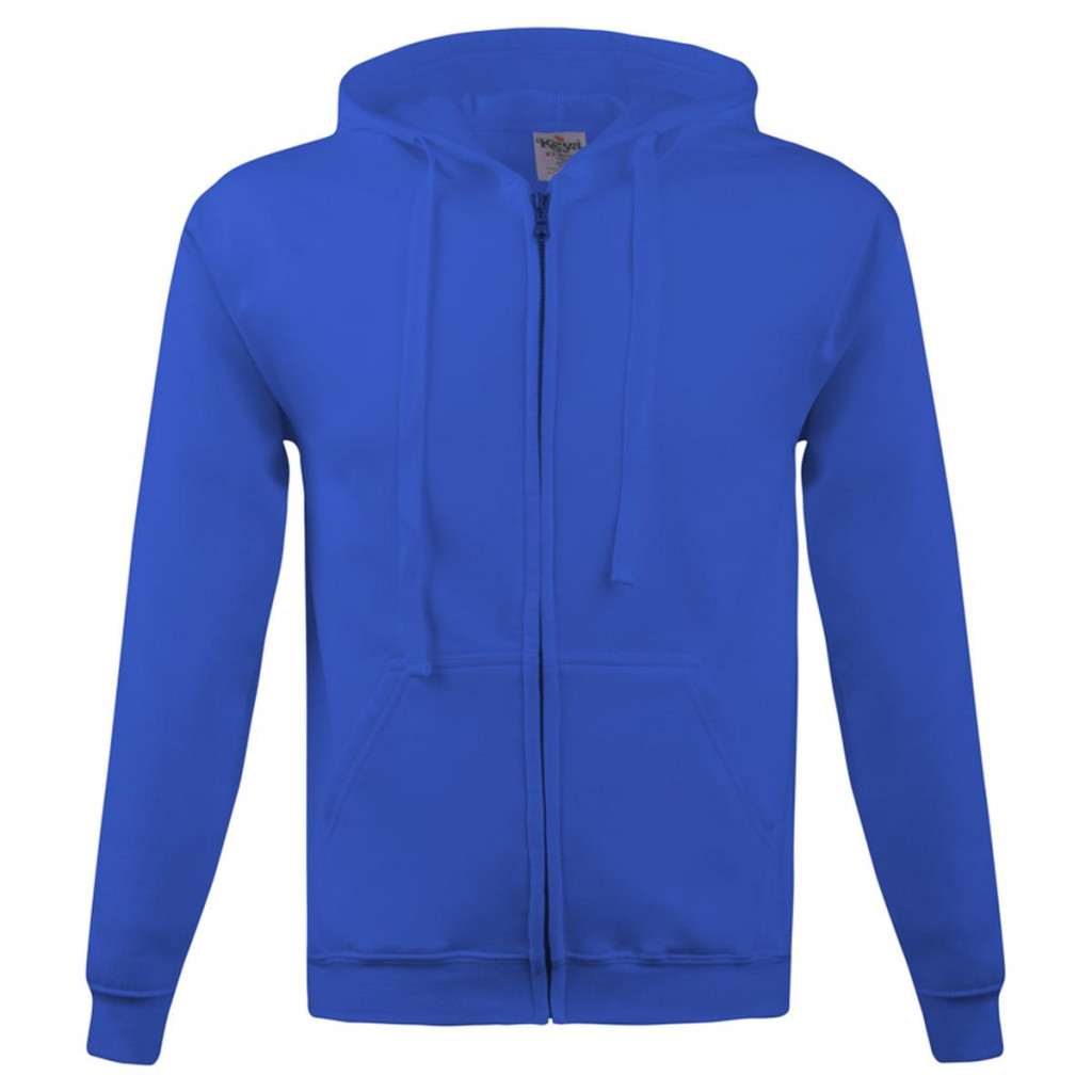 Kapucnis Pulóver, 280g, kék, méret XL