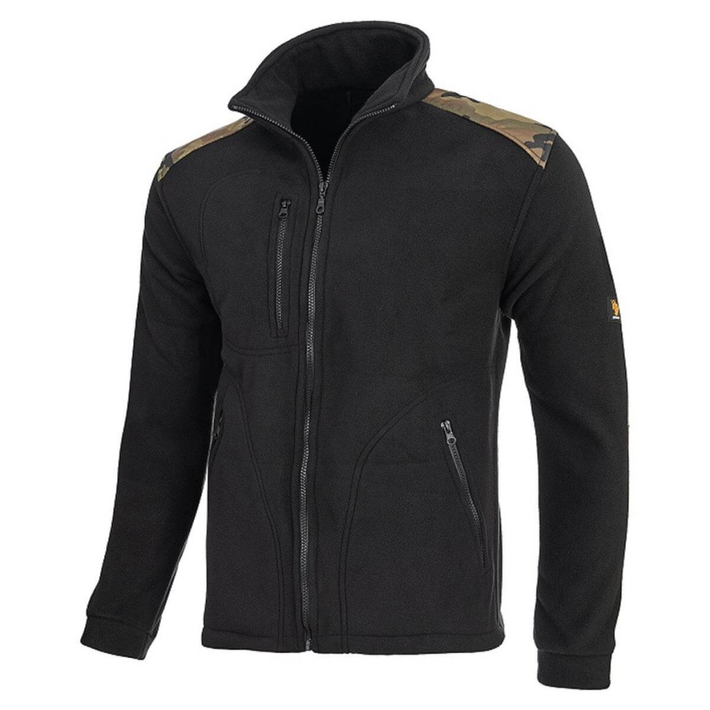 Polár 350g fekete camo megerősített, méret M